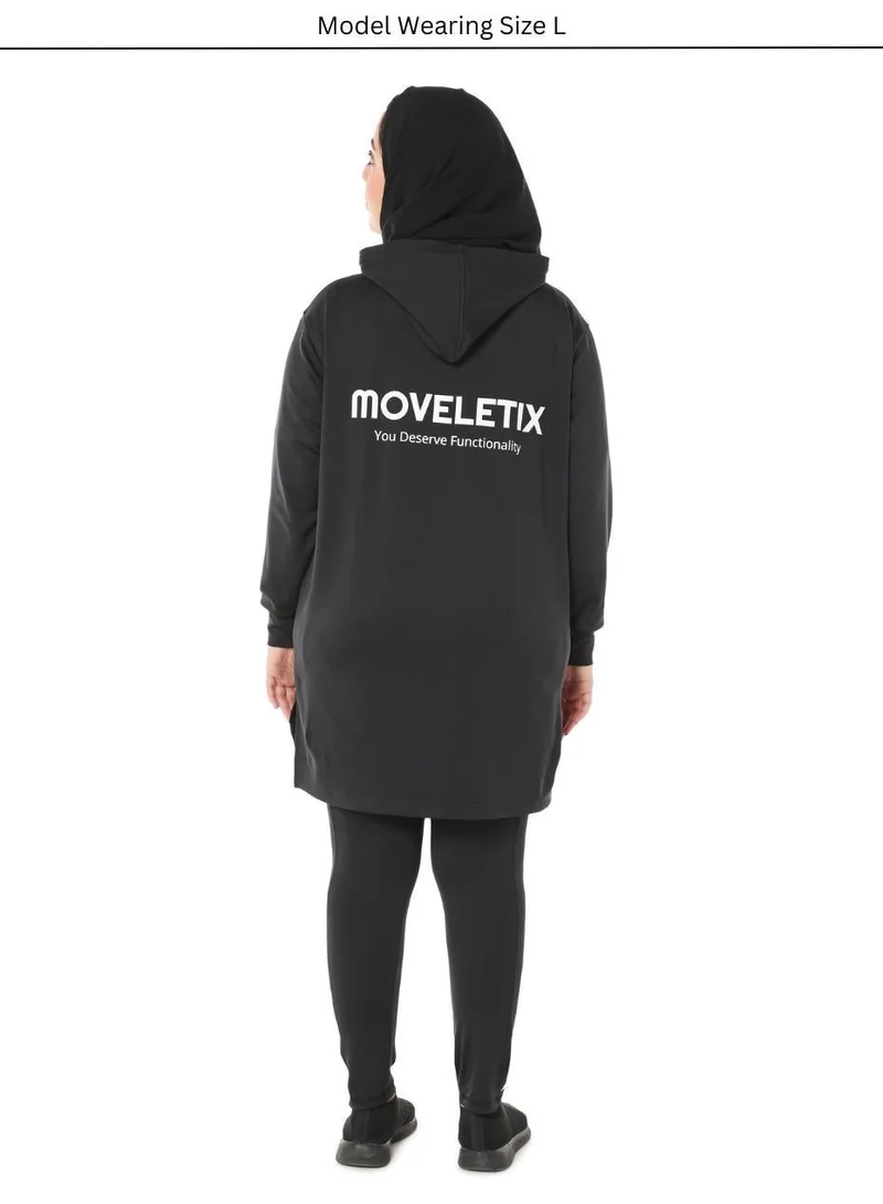 Moveletix Modest Gym Long Oversized Hoodie