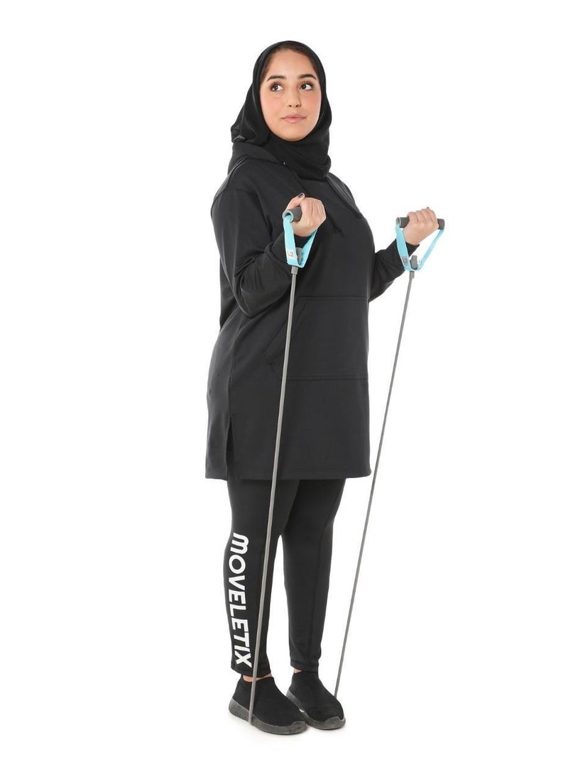 Moveletix Modest Gym Long Oversized Hoodie - Image 3