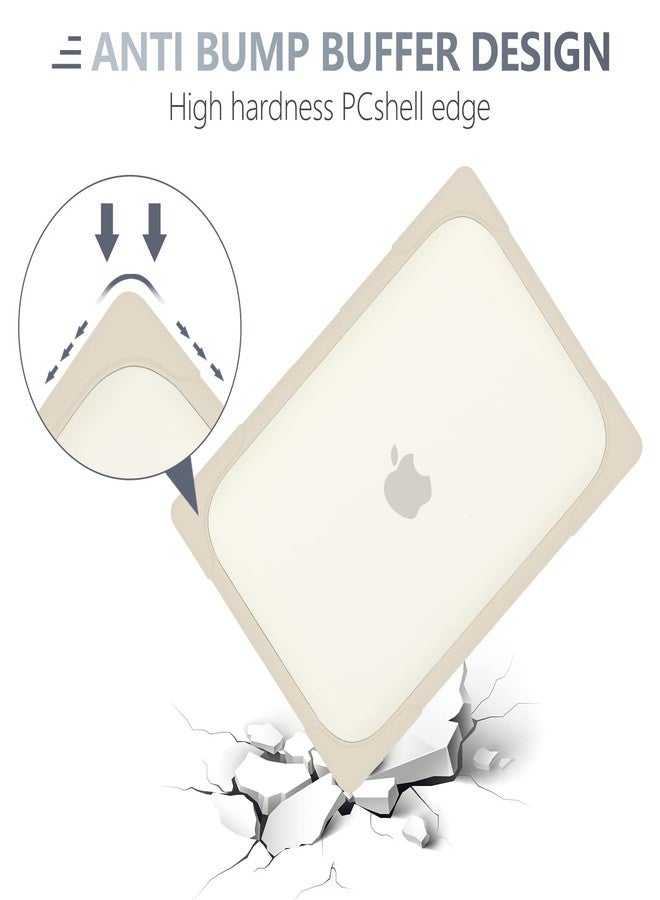 Batianda for M4 MacBook Air 13.6 inch Case 2025 2024 2022 Release Model A3240 A2681(M2) A3113(M3), Heavy Duty Shockproof Protective Hard Shell with Fold Kickstand & Keyboard Cover, Khaki - Image 3