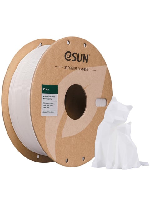 Esun Pla + 1.75 مللي متر خيوط طابعة بيضاء ثلاثية الأبعاد مقاومة للكسر بسلاسة 1 كجم بكرة