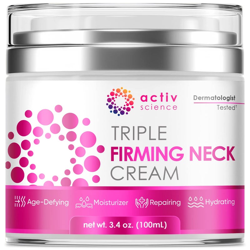 ACTIVSCIENCE Neck Firming Cream  Natural AntiAging Facial Moisturizer with Retinol Collagen  Hyaluronic Acid  Day  Night AntiWrinkle Cream  Firming Hydrating Face Cream  34Oz