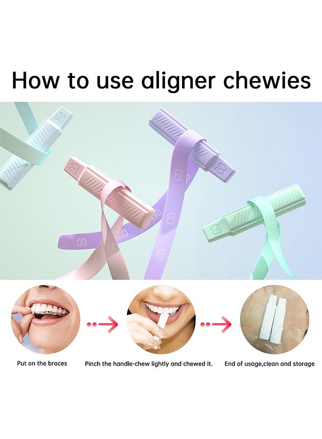 Generic 7 Pcs Aligner Chewies for Orthodontic, Silica Gel Handheld Aligner Chompers, Compatible with Invisalign Braces (Colorful) - Image 5