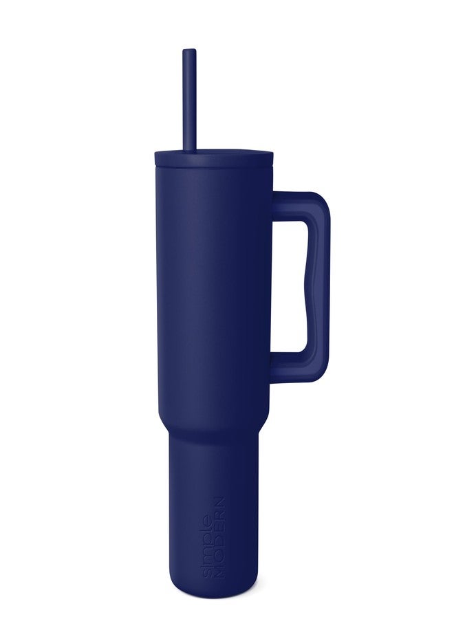 Simple Modern 40 oz Tumbler with Handle and Straw Lid | Leak-Proof Insulated Stainless Steel Water Bottle Travel Mug Cupholder Use | Gifts for Women Men Him Her | Trek Signature | Into The Night - Image 1