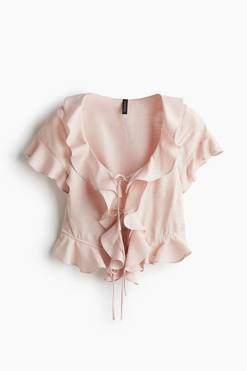 اتش اند ام بلوزة مكشكشة