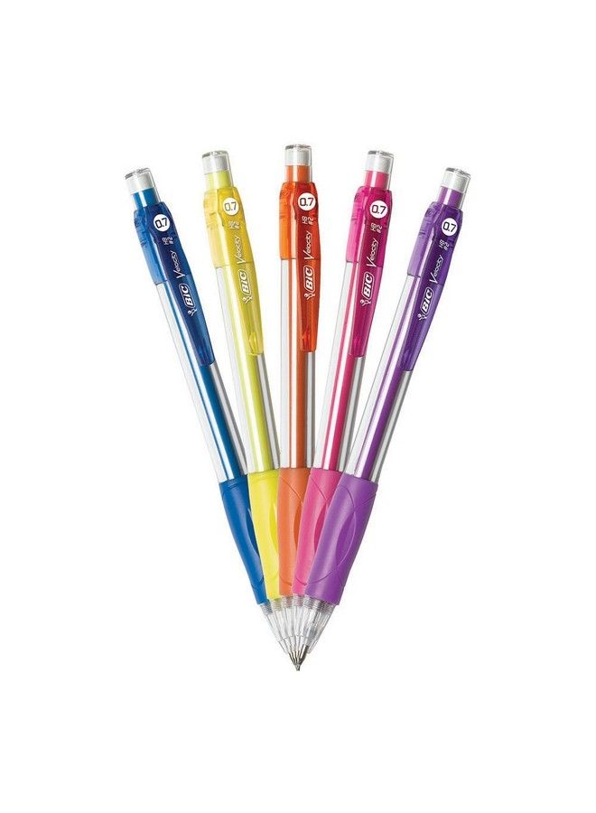 Bic قلم رصاص ميكانيكي من بيك قابل لإعادة التعبئة مع مقبض مطاطي 7 مم 5/عبوة متنوعة (Bicmv7P51Bk) - Image 3