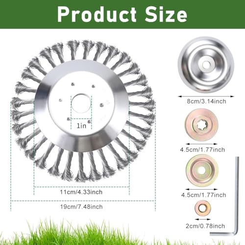 Supvox® Grass Trimmer Replacement Blades - Steel Multi Prongs Brush Cutter Head Blade - 20CM Garden Grass Cutter Blade - Universal Weed Brush Cutter - Brush Cutter Trimmer Accessories/Attachment - Image 2