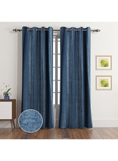 Home Box Stella 2-Piece Extra Long Chenille Curtain Set 300 x 300 x 140 cm  - Image 1