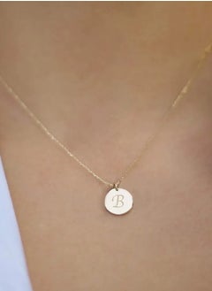 Silver 925 Personalized Engraved Letter Disc Necklace