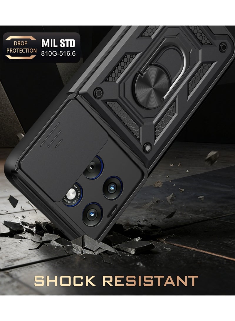 CHEROSIN Phone Cover for Motorola Edge 70 Fusion 5G with Slide Camera Cover Drop Protective Phone Case with Magnetic Car Mount Holder - Image 2