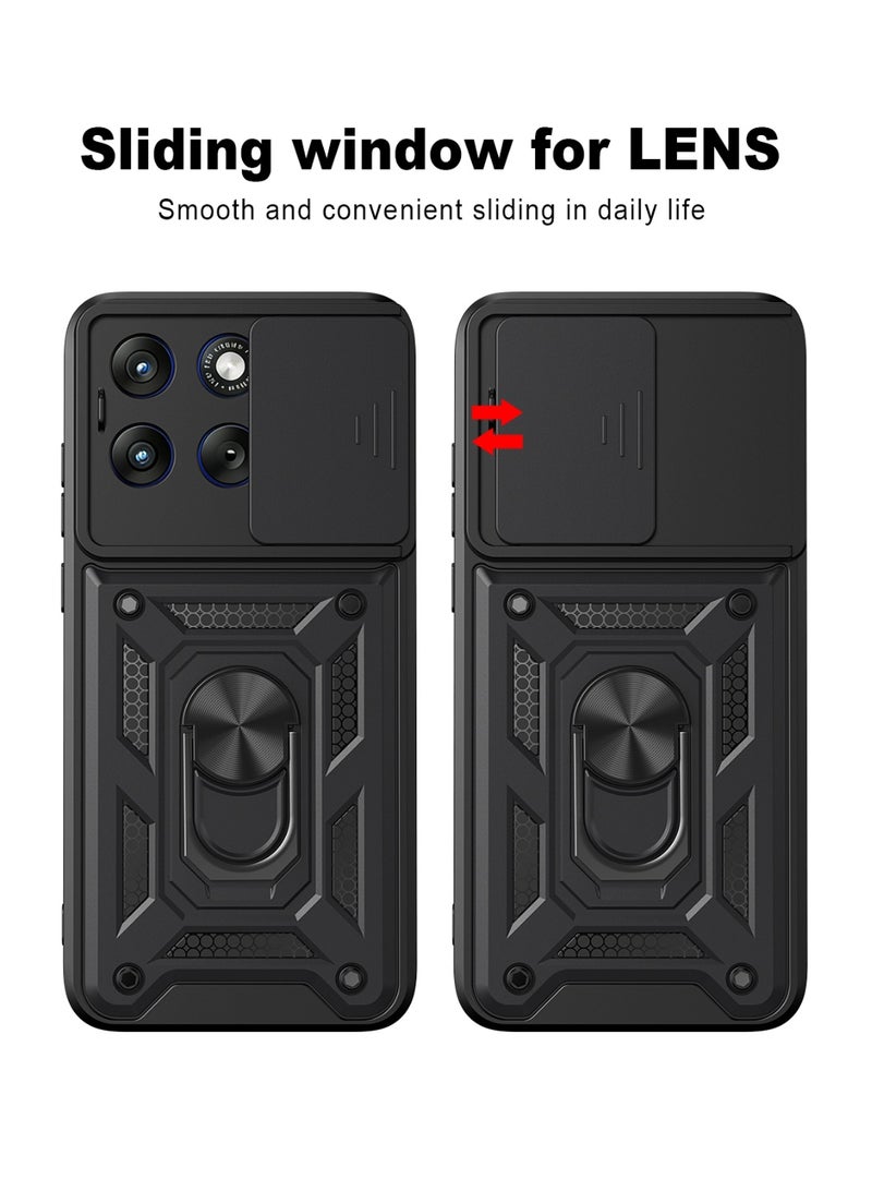 CHEROSIN Phone Cover for Motorola Edge 70 Fusion 5G with Slide Camera Cover Drop Protective Phone Case with Magnetic Car Mount Holder - Image 3