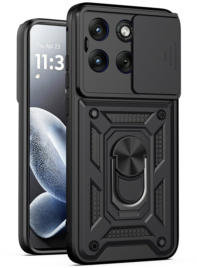 CHEROSIN Phone Cover for Motorola Edge 70 Fusion 5G with Slide Camera Cover Drop Protective Phone Case with Magnetic Car Mount Holder - Image 1