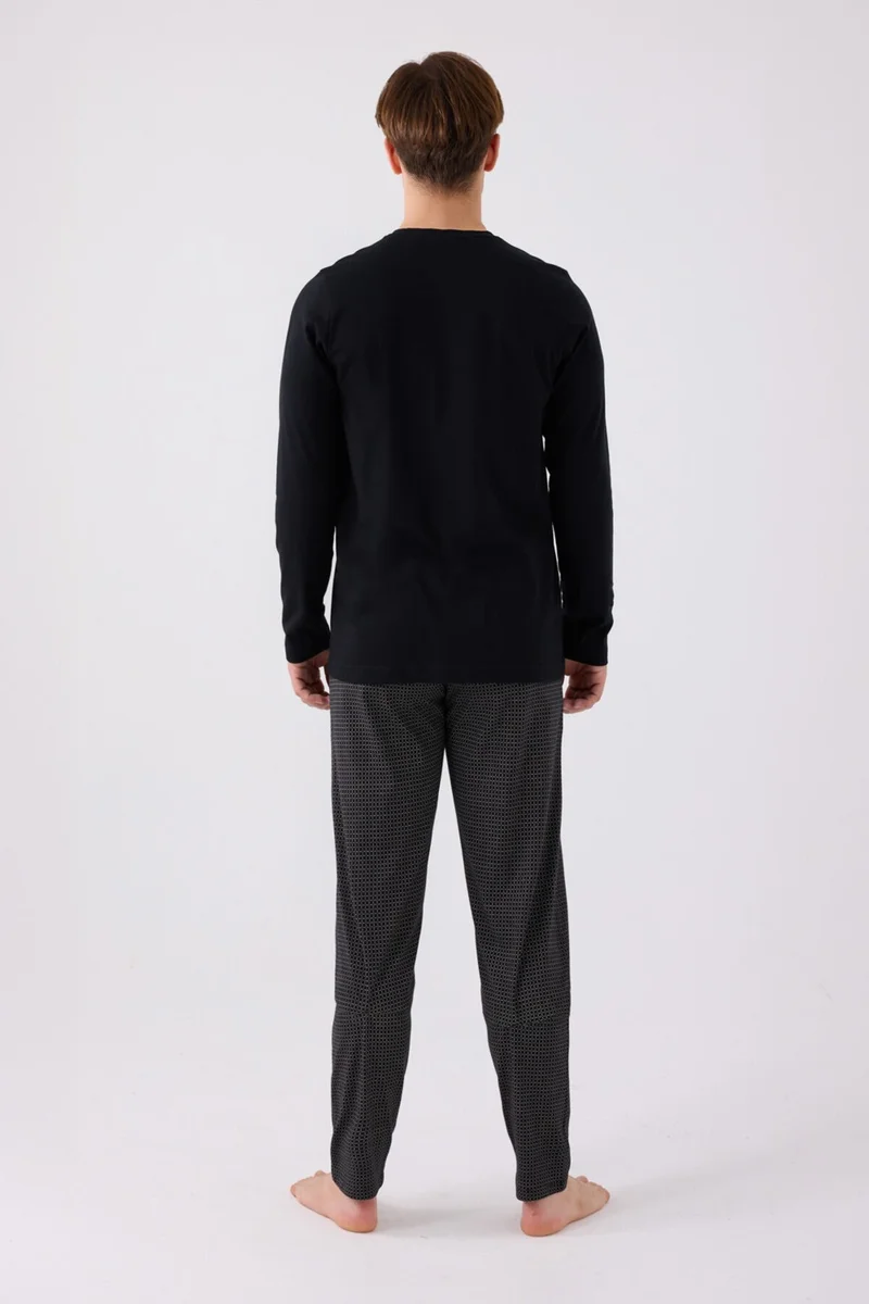 ارنيتا Men's Long Sleeve Pajama Set AR3172 Black