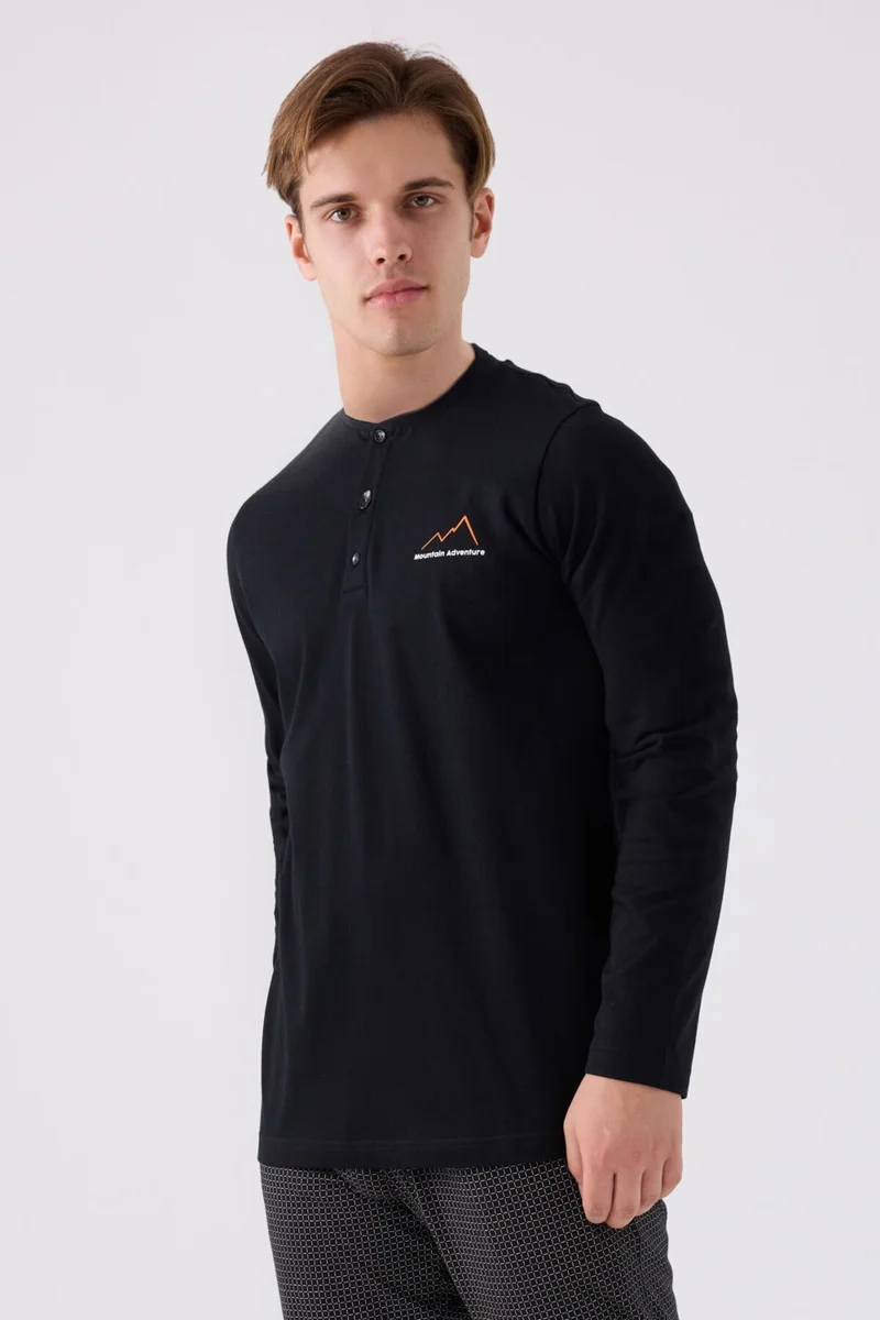 ارنيتا Men's Long Sleeve Pajama Set AR3172 Black