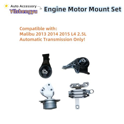Yllshengyu 4Pcs Engine Motor & Transmission Mount Kit - Compatible with Malibu 2013-2015 L4 2.5L, Replaces OE A5502 A5711 A5501 A5719 3393 3194 3353 3196 - Image 2