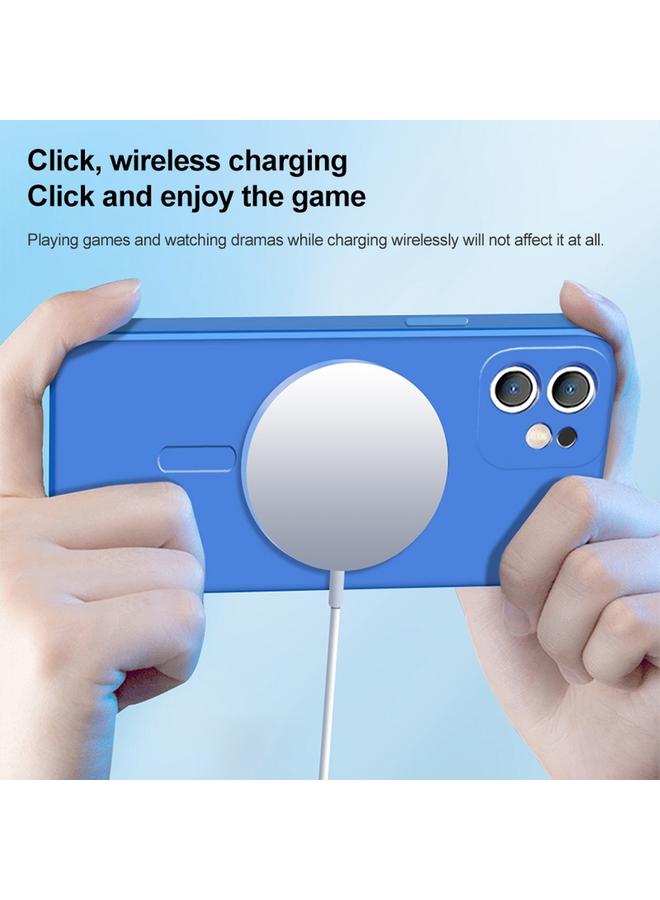 اس-توب جراب هاتف ماج سيف من السيليكون السائل لهاتف آيفون 14 بلس - Image 5