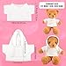 Swakuta 30 Pcs White Teddy Bear Clothes Blank Stuffed Animal Shirt Hoodie Sublimation Bear Clothing for 15 Inch Stuffed Bears Dolls DIY Color Style 2 - Image 4