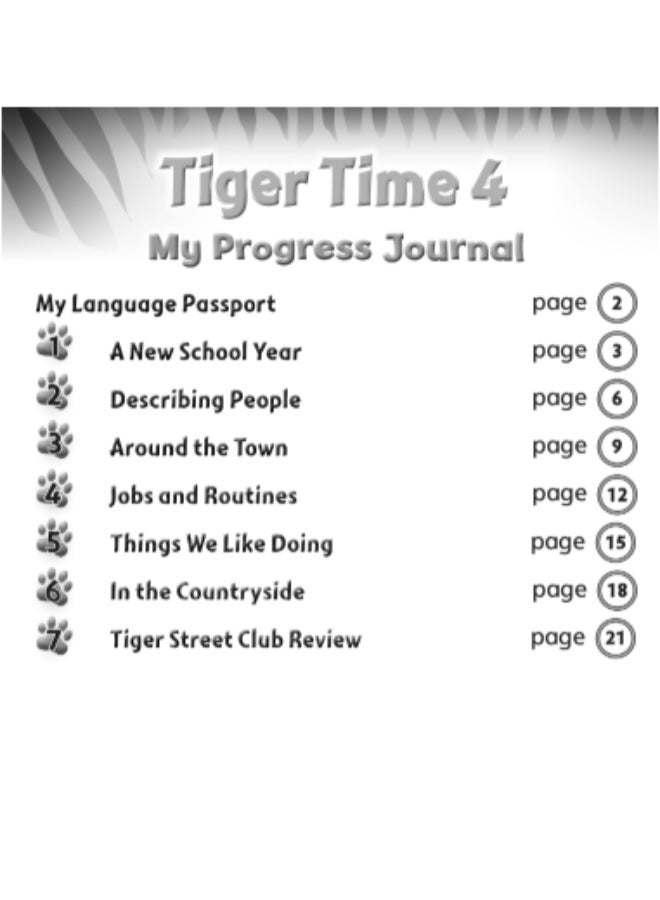 Macmillan Tiger Time -  English Course for Schools -level 4_My_Progress_Journal - Image 1