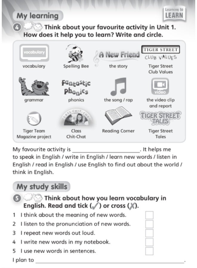 Macmillan Tiger Time -  English Course for Schools -level 4_My_Progress_Journal - Image 3