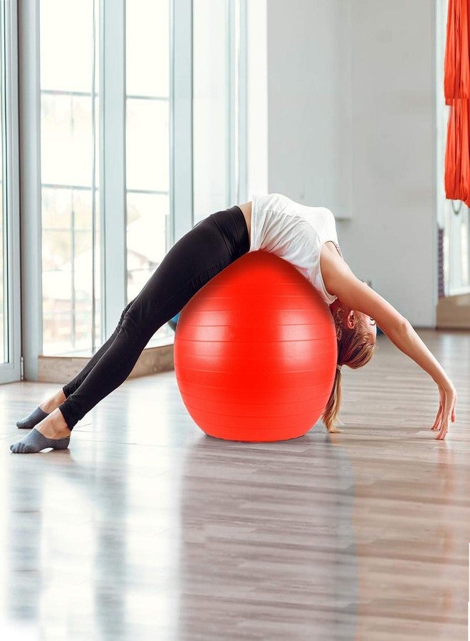 HaRvic Gym Ball with Foot Pump for Women and Men Workout Yoga Ball for Balance Stability Training, Birthing Ball for Pregnancy, Fitness (55 Cm) - Image 4