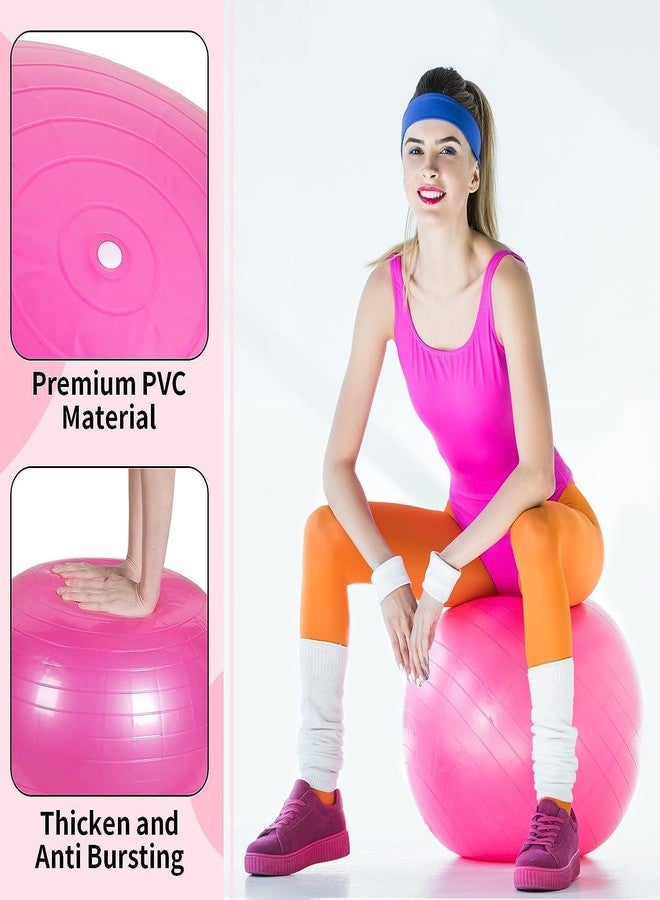 HaRvic Gym Ball with Foot Pump for Women and Men Workout Yoga Ball for Balance Stability Training, Birthing Ball for Pregnancy, Fitness (55 Cm) - Image 5
