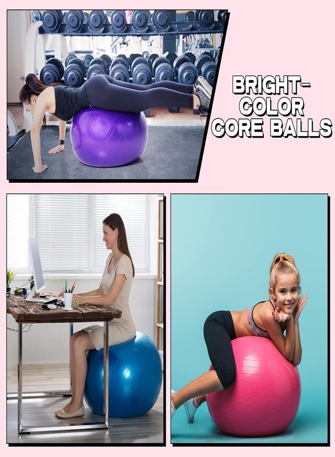 HaRvic Gym Ball with Foot Pump for Women and Men Workout Yoga Ball for Balance Stability Training, Birthing Ball for Pregnancy, Fitness (55 Cm) - Image 3