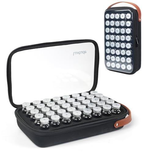 Luxtude Insulin Vial Protector Case 40 Slots Clear Insulin Vial Cases for Diabetics Standard 10ml U100 Vials Travel Peptide Storage Cases for Fridge Vials Holder Organizer Bag Case Only - Image 2