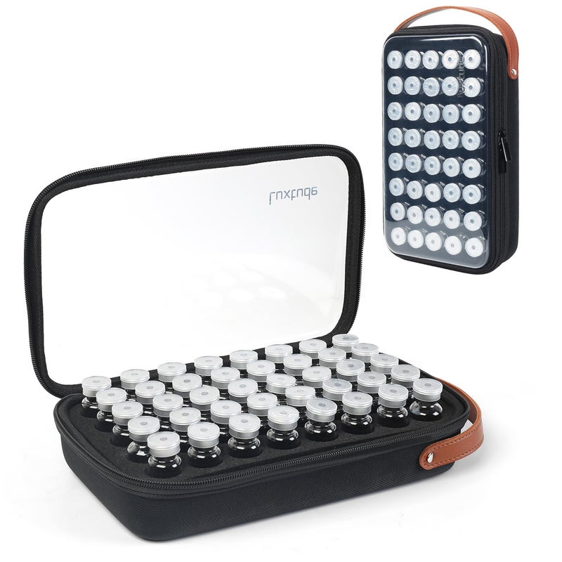 Luxtude Insulin Vial Protector Case 40 Slots Clear Insulin Vial Cases for Diabetics Standard 10ml U100 Vials Travel Peptide Storage Cases for Fridge Vials Holder Organizer Bag Case Only - Image 3