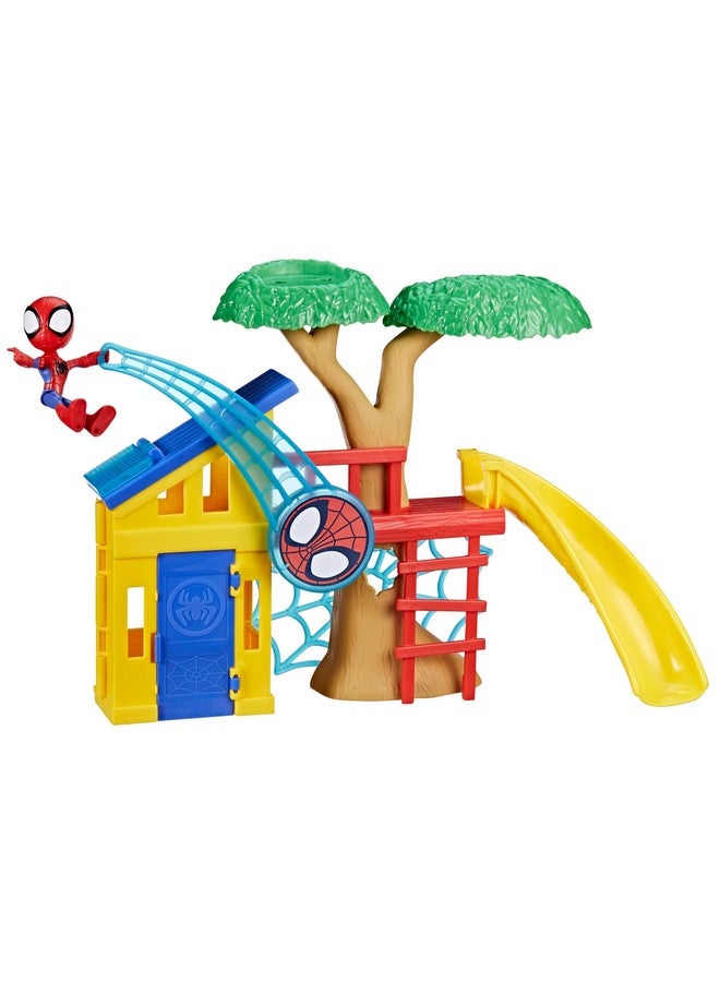 Spidey and his Amazing Friends Spidey Playground Playset, Includes 4-Inch Action Figure, Marvel Super Hero Toys for Kids 3 and Up - Image 1