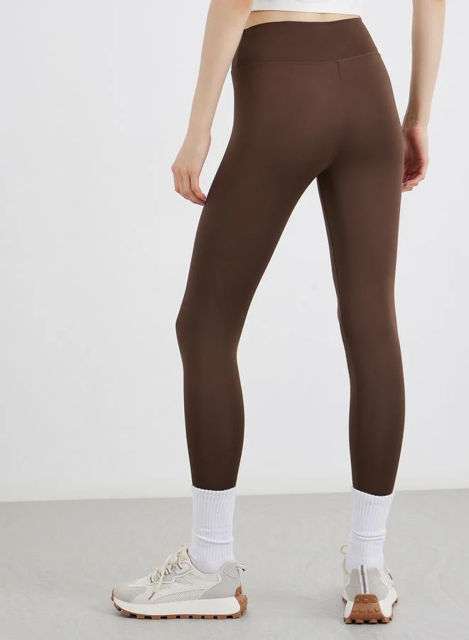 Take Two Take Two Solid Elastic Waist Leggings