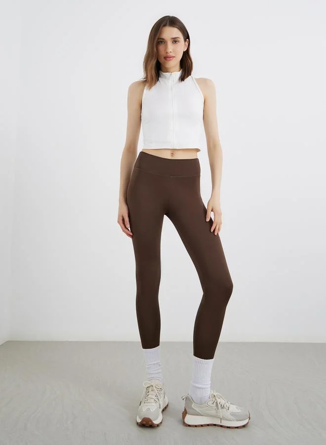 تايك تو Take Two Solid Elastic Waist Leggings
