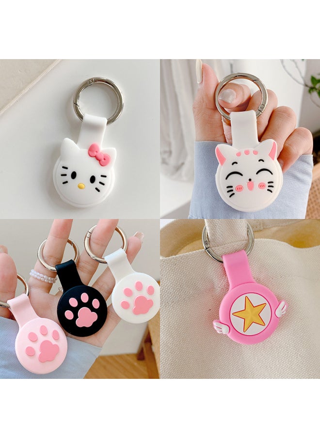 Generic - Customized Processing For Airtag Protective Case For Apple Airtag Protective Case Silicone Case Keychain Positioning-Color:Mi QI - Image 1