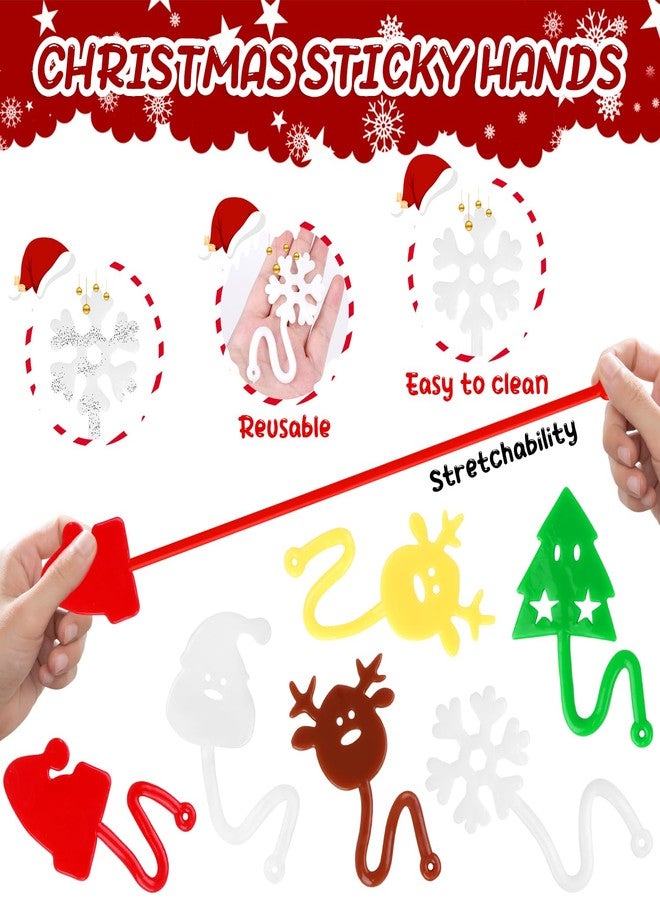 DERAYEE 30PCS Christmas Sticky Hands Toys, Christmas Stretchy Sticky Toys Stocking Stuffers Holiday Party Bag Fillers for Kids Boys Girls Xmas Party Classroom Rewards Gifts - Image 3