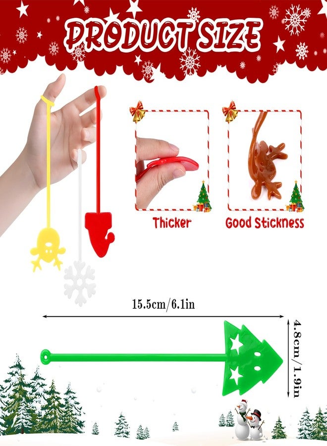 DERAYEE 30PCS Christmas Sticky Hands Toys, Christmas Stretchy Sticky Toys Stocking Stuffers Holiday Party Bag Fillers for Kids Boys Girls Xmas Party Classroom Rewards Gifts - Image 2