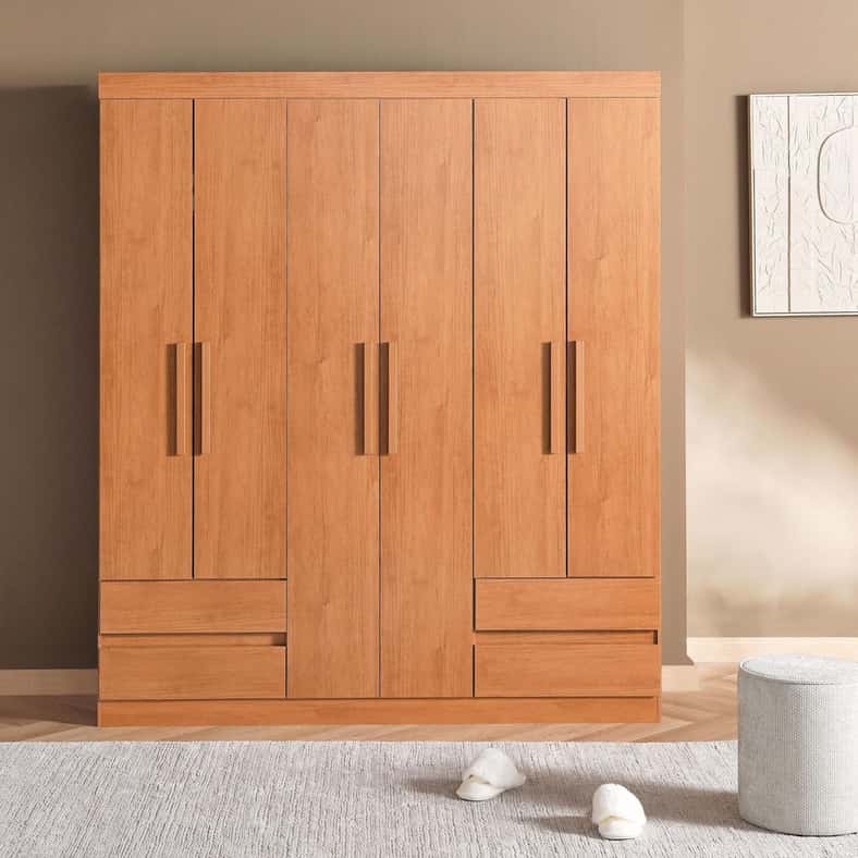 Pan Home خزانة بنيّة بـ 6 أبواب و 4 أدراج - Image 3