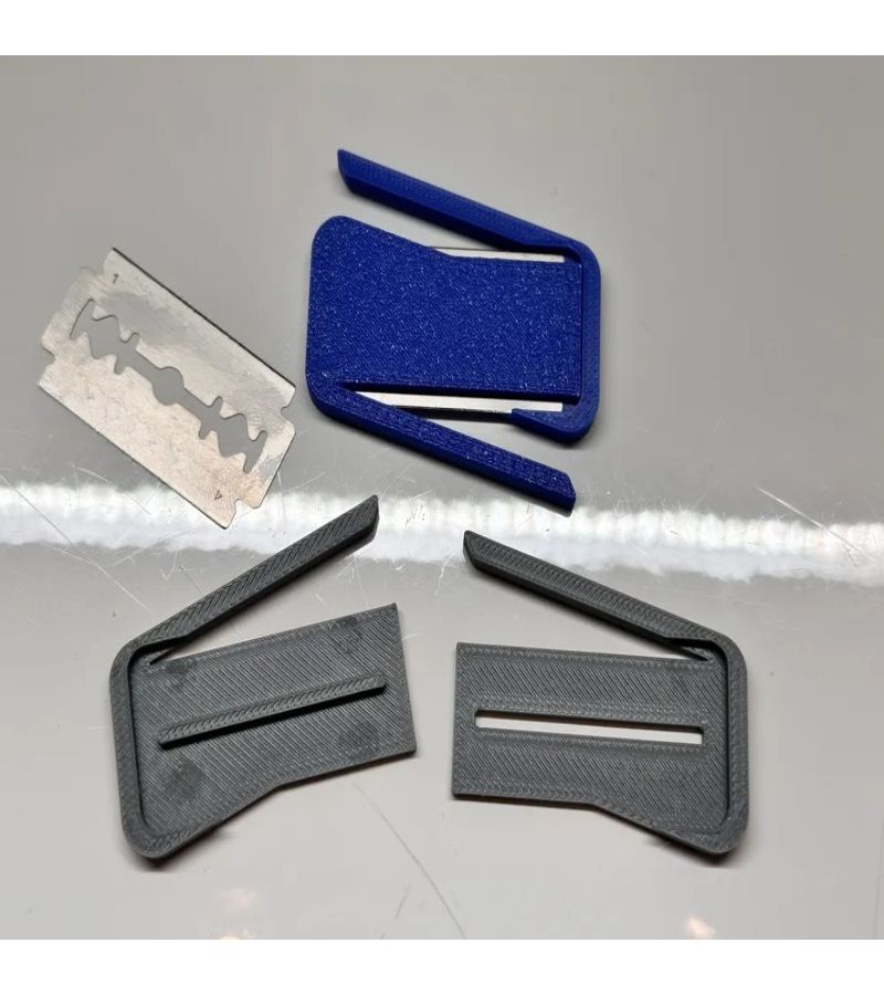 Grey Safety Razor Blade Cutter Holder Precision Trimming Tool For Fine Tasks - Image 3