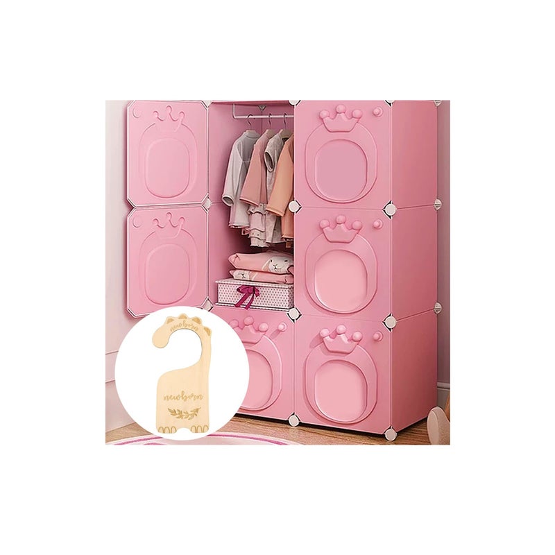 SOLARAE Wooden Baby Closet Dividers, 7 Pcs Baby Closet Size Divider, Baby Cloth Organizers Baby Clothes Sorting Tags, from Newborn Infant to 24 Months, Boy Girl Nursery Decor - Image 3