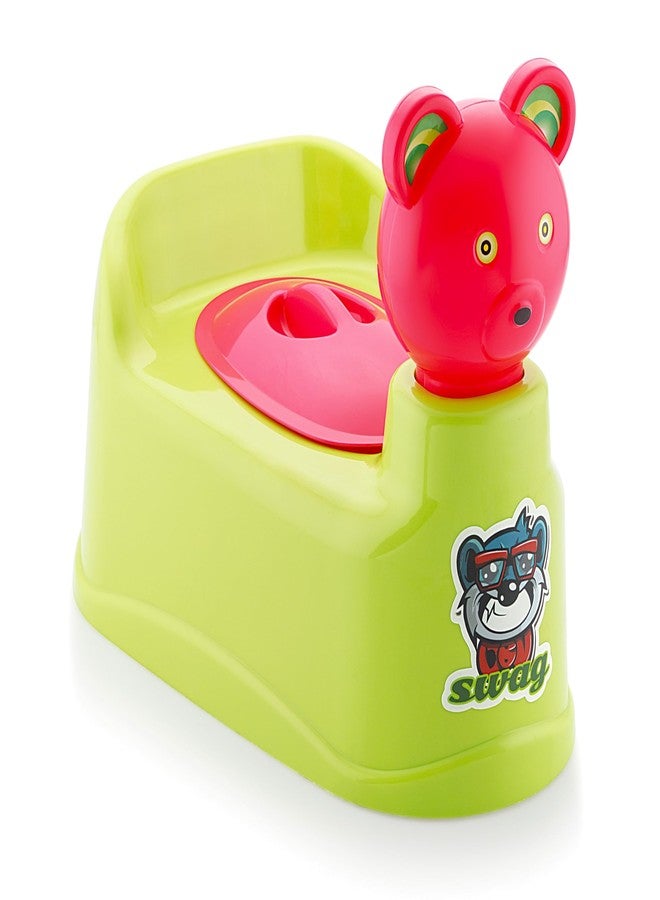 MOLTRES - POPPINS Baby Potty Training Toilet Seat with Removable Tray, Lid For Boy And Girl Kids (Age 6 Mths to 3 Year) Potty Seat/Potty Box (Green) - Image 1