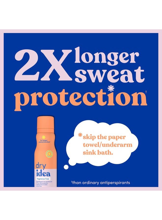 Dry Idea Dry Spray Deodorant & Antiperspirant | 2X Longer Sweat Protection | 72-Hour Odor Protection | Fragrance-Free & Hypoallergenic for Sensitive Skin, 3.8 oz. (3-Pack) - Image 2