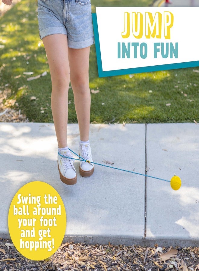 Just Jump It Original Retro Ankle Skipper Skip Ball Jumping and Skipping Toy for Exercise and Agility for Ages 4 and Up - Yellow - Image 2