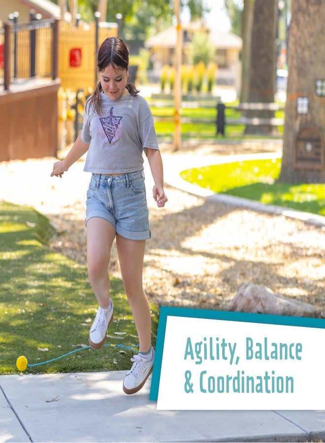 Just Jump It Original Retro Ankle Skipper Skip Ball Jumping and Skipping Toy for Exercise and Agility for Ages 4 and Up - Yellow - Image 5