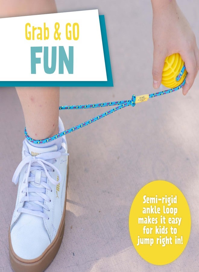 Just Jump It Original Retro Ankle Skipper Skip Ball Jumping and Skipping Toy for Exercise and Agility for Ages 4 and Up - Yellow - Image 4