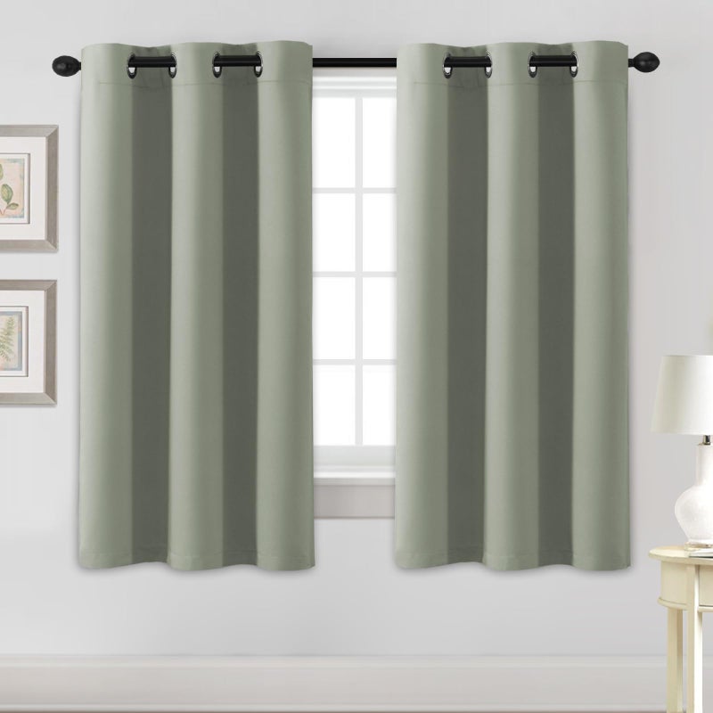 H.VERSAILTEX HVERSAILTEX Blackout Curtains for Bedroom Thermal Insulated Room Darkening Living Room Curtains 63 Inch Long Grommet Privacy Protection Window Curtain PanelsDrapes for Nursery2 PanelsLight Sage - Image 2
