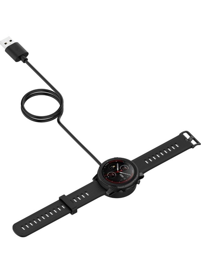 A1928 Portable Charging Dock Cradle Charger Cable for Amazfit 3 Smart Watch Clear - Image 4