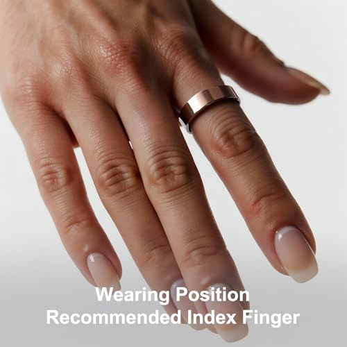 Victormont Titanium Smart Ring, Sleep & Activity Tracking Ring with Heart Rate, HRV, Stress Insights, 7-Day Battery Life, No Subscription, IP68 Waterproof, iOS & Android Compatible (Rose Gold, 7) - Image 3