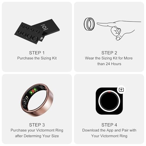 Victormont Titanium Smart Ring, Sleep & Activity Tracking Ring with Heart Rate, HRV, Stress Insights, 7-Day Battery Life, No Subscription, IP68 Waterproof, iOS & Android Compatible (Rose Gold, 7) - Image 2