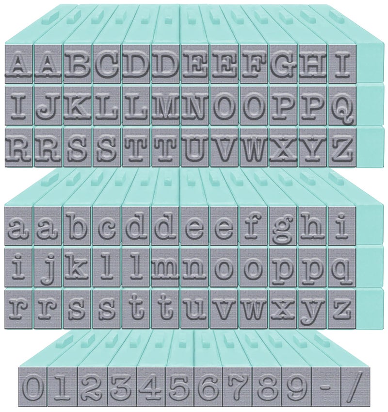 Contact Crafts Pegz Clickable - Connectable Alphabet Stamps American Typewriter Font Uppercase, Lowercase & Numbers Medium Size 90 Pieces - Image 2