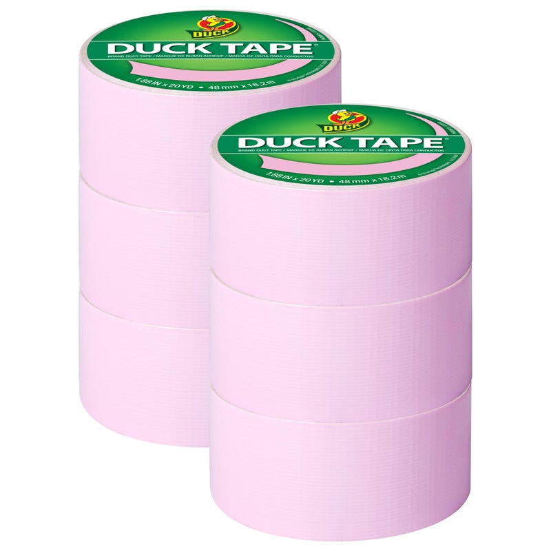 Duck Brand Duck Color Duct Tape 6Roll Baby Pink 240976_C