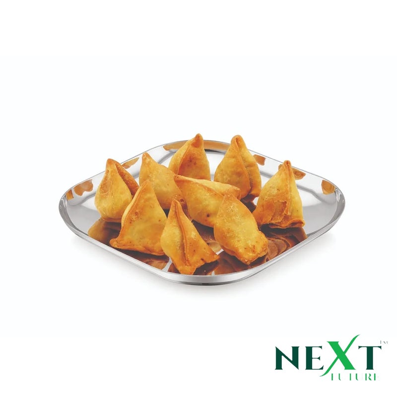 Next Future 7Star Stainless Steel Plates Set of 6 Breakfast Plate Square Plates Heavy Weight Thali Set of 6 Luxury Kitchen Accessories Items 8 Inch - Image 3