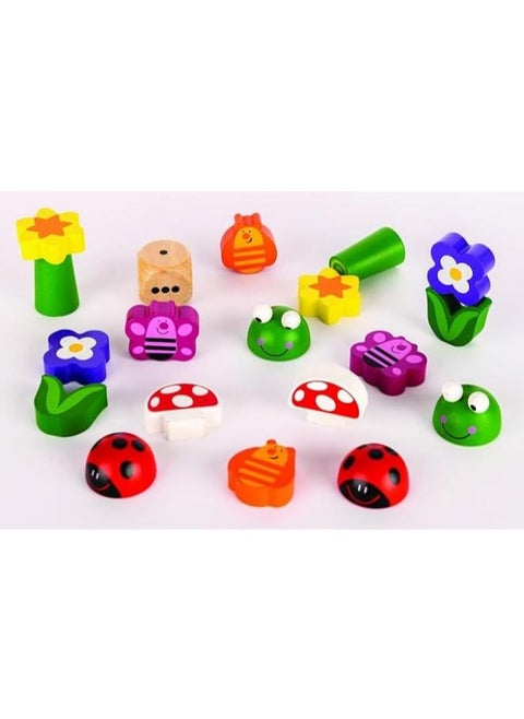 Wooden garden puzzle game