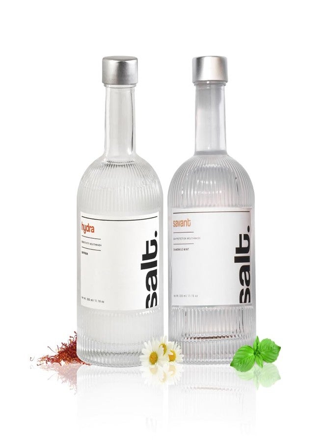 Salt. Oral Care Refresh & Revive Mouthwash Combo | Hydra & Savant Mouthwash Alcohol-Free Oral Rinse | Fights Sensitivity, Plaque & Cavities | Enriched with Pomegranate, Sage & Ginseng Extracts | 330ml Each - Image 1